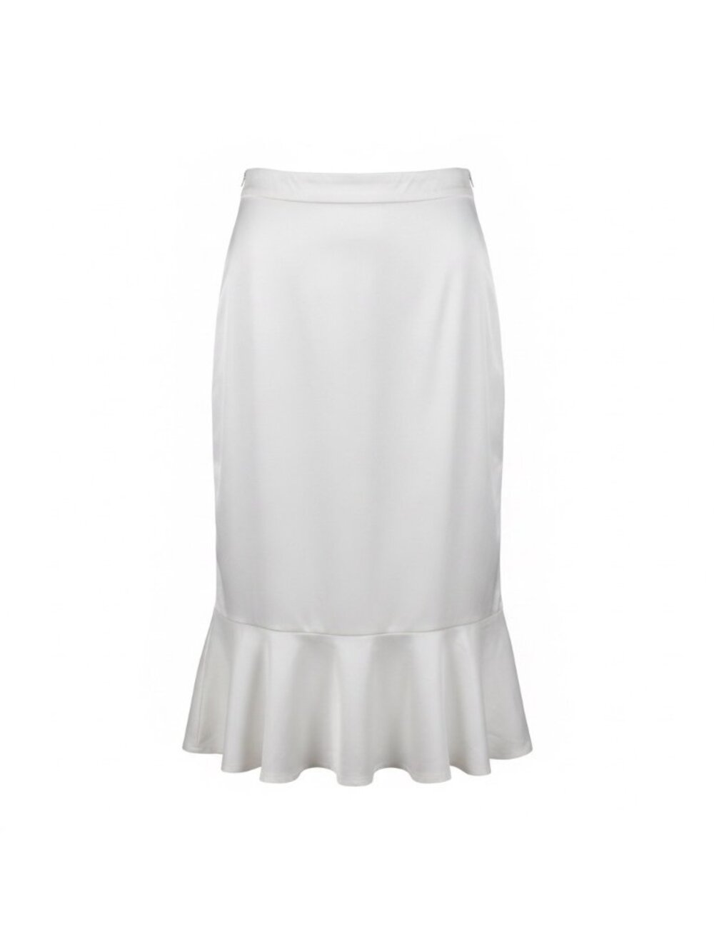 Cato Womens White Rayon Blend Trumpet Hem Skirt Elegant Style Size 14/16W